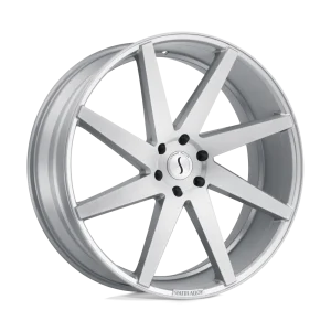 Status Wheels – BRUTE – Silver – 22″x9.5″ 15mm – Summer Wheels – 2295BRT155115S76